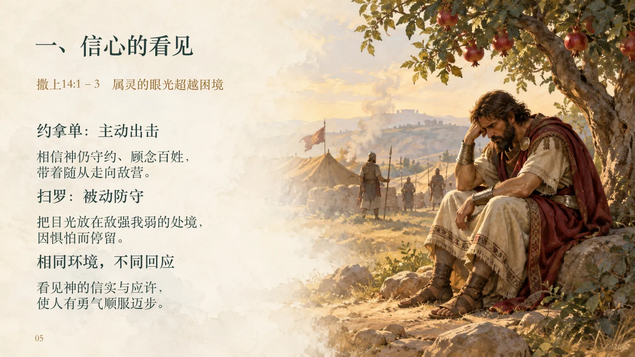 信心的看见,约拿单勇敢前行