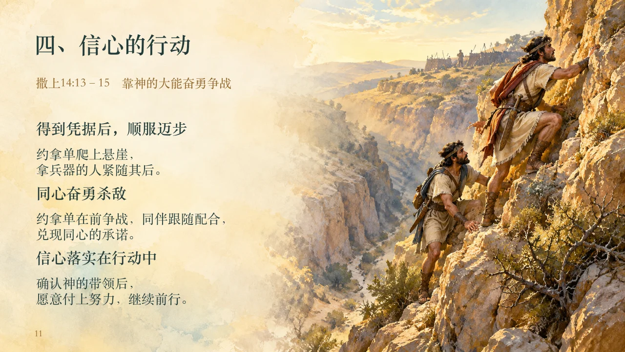信心的行动图文讲道幻灯片